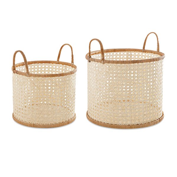 13115 - Kit Cestos Em Rattan – 2 Pçs