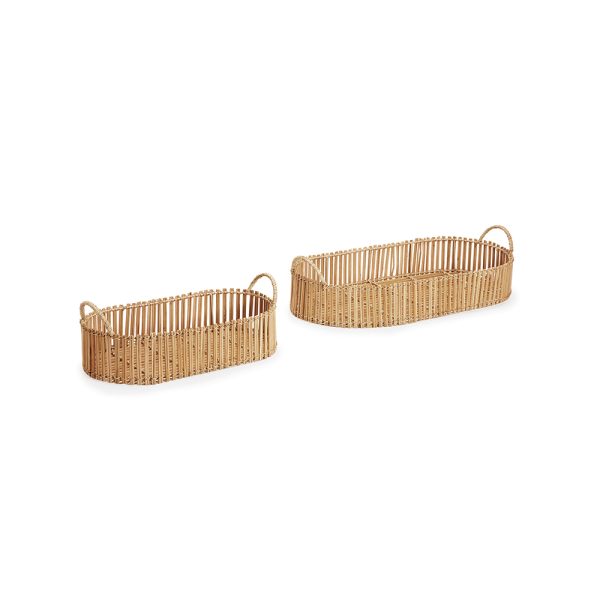 15445 - KIT BANDEJAS EM RATTAN – 2 PÇS