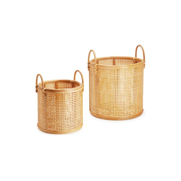 15458 - Kit Cestos Em Rattan – 2 Pçs