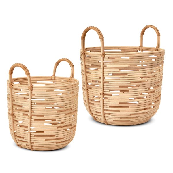 17777 - KIT CESTOS EM RATTAN – 2 PÇS