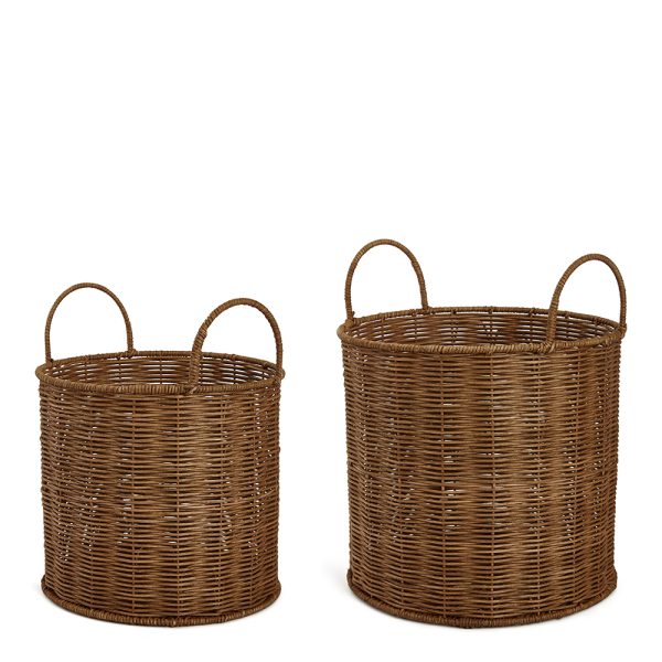 18563 - Kit Cestos Em Rattan – 2 Pçs