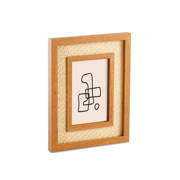 13295 - Porta-Retratos Em Mdf Com Rattan – 10X15