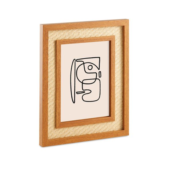 13296 - Porta-Retratos Em Mdf Com Rattan – 15X20