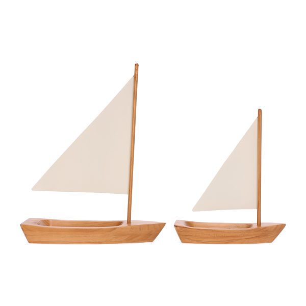 20400 - KIT ESCULTURASS BARCOS EM MADEIRA – 2 PÇS