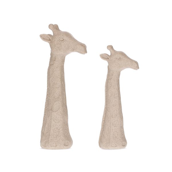 20931 - KIT ESCULTURAS GIRAFAS EM POLIRRESINA – 2 PÇS